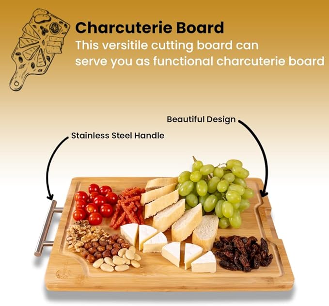 2-in-1 Bamboo Cutting Board With Handle best